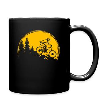 Downhill Biker MTB Enduro - Tasse einfarbig - Schwarz - Rechts