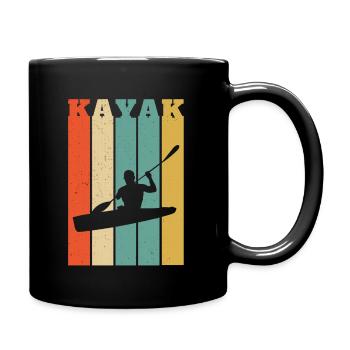 Kajak Kajak Kajak Retro Style - Tasse einfarbig - Schwarz - Rechts