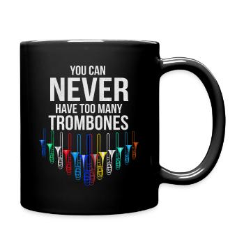 Posaune - Tasse einfarbig - Schwarz - Rechts