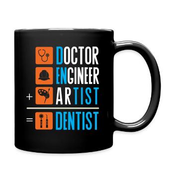 Dentiste dentiste dent dents dents cadeau dentaire - Mug uni - noir - Droite