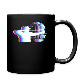Bogenschiessen - Tasse einfarbig - Schwarz - Rechts