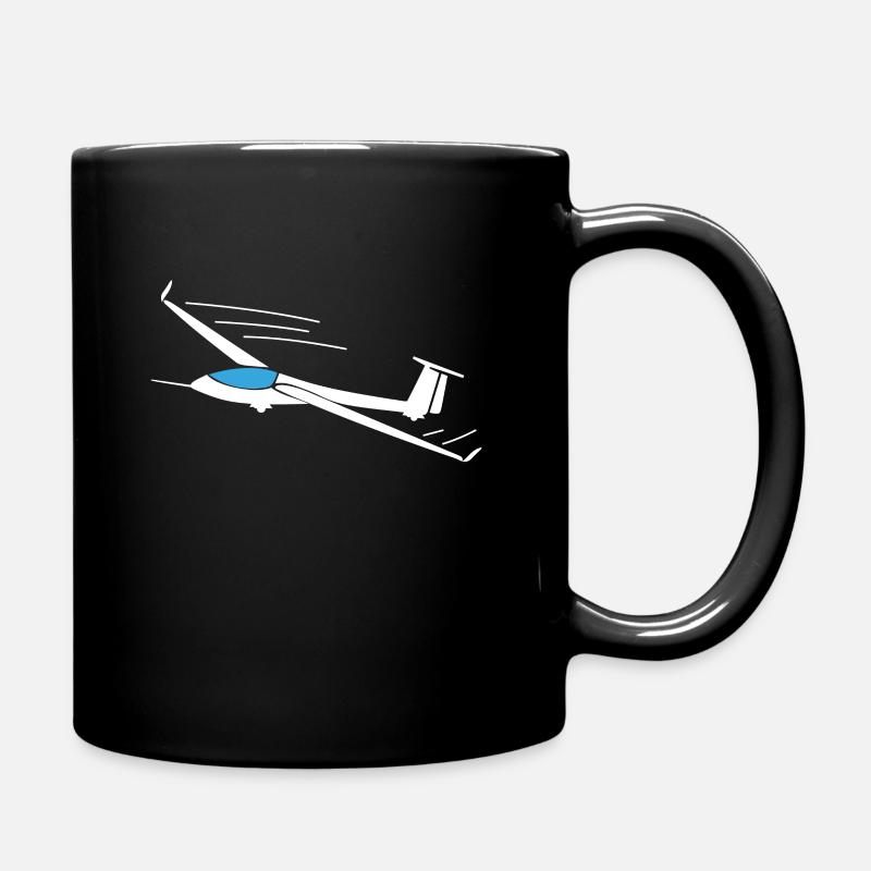 Segelflugzeug - Tasse einfarbig - Schwarz