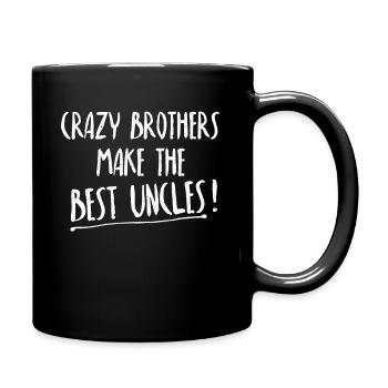 Crazy brothers make the best uncles cool uncle - Full Colour Mug - black - Right