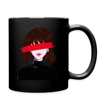 Fille animée - Mug uni - noir - Droite