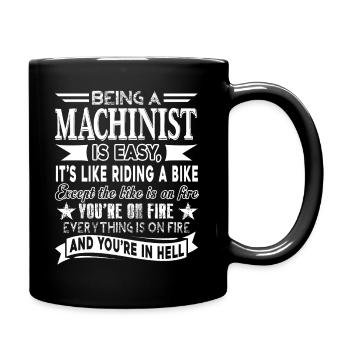Le machiniste est un machiniste, c'est facile - Mug uni - noir - Droite