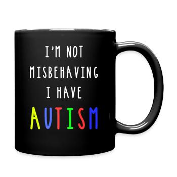 Autism Awareness I Have Autism Gift For Kids - Full Colour Mug - black - Right