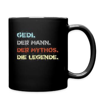 Gedi Taufged Firmged Geschenkidee Firmgedi - Tasse einfarbig - Schwarz - Rechts