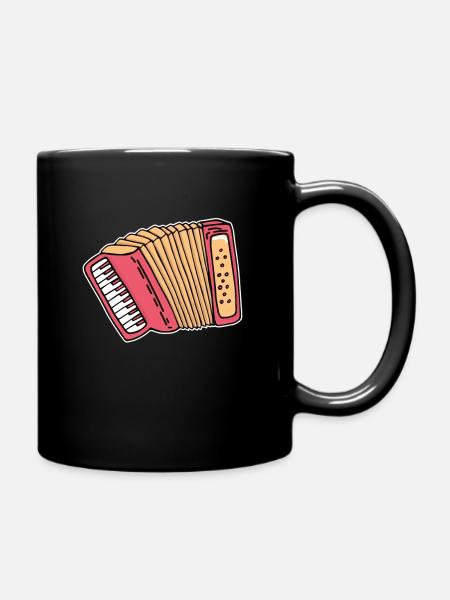 Akkordeon - Tasse einfarbig - Schwarz
