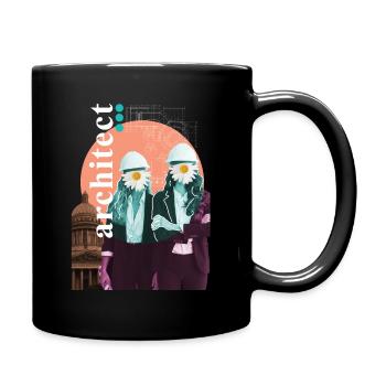 Architecte femme architecte - Mug uni - noir - Droite
