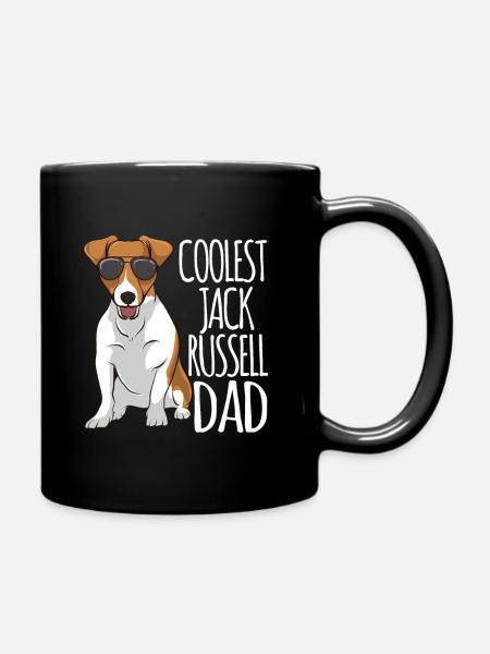 Coolest Jack Russel Dad Jack Russell Terrier - Full Colour Mug - black