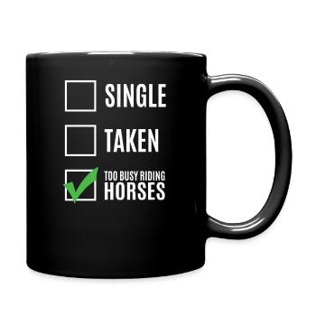 cheval - Mug uni - noir - Droite