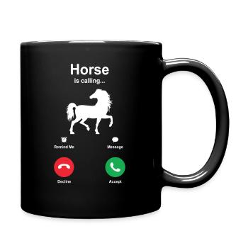 Cheval chevaux mignon équitation cadeau idée cadeau - Mug uni - noir - Droite