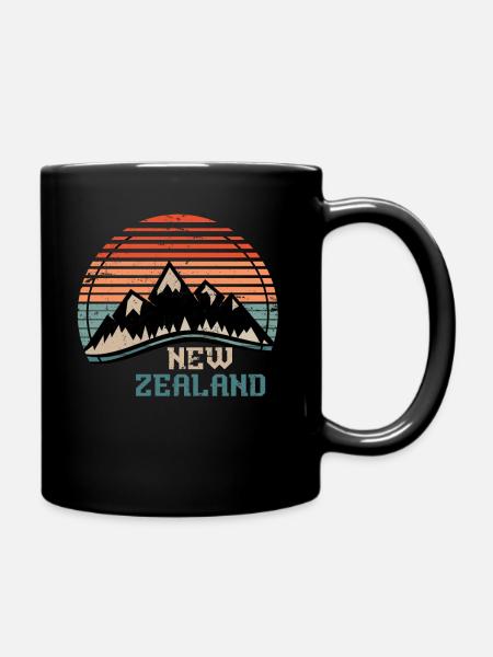 Nouvelle-Zélande rétro - Mug uni - noir