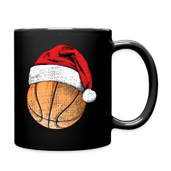 Basketball Santa T Shirt Merry Christmas Gift - Mug uni - noir - Droite