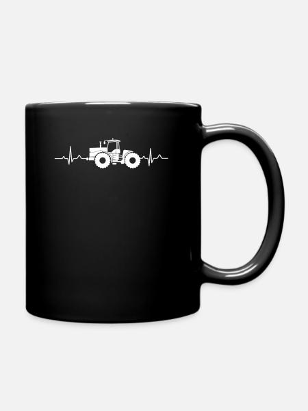 K700 Traktor Puls Landwirt Trecker Geschenkidee - Tasse einfarbig - Schwarz