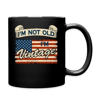 Im Not Old Im Vintage Funny Senior Mens Gift Dad F - Tasse einfarbig - Schwarz - Rechts