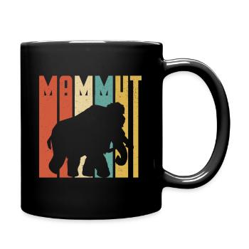 Retro Mammut Geschenk Mammoth Tier Geschenk - Tasse einfarbig - Schwarz - Rechts