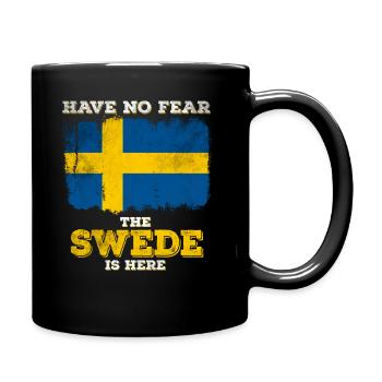 Lustiger Schwede - Tasse einfarbig - Schwarz - Rechts