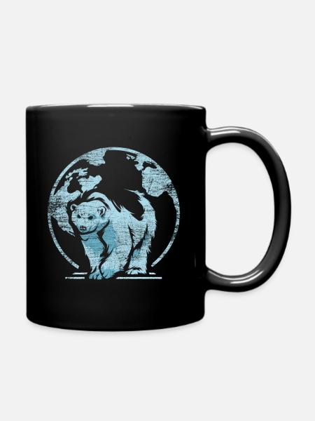 Eisbär Klimawandel Klimaschutz - Tasse einfarbig - Schwarz