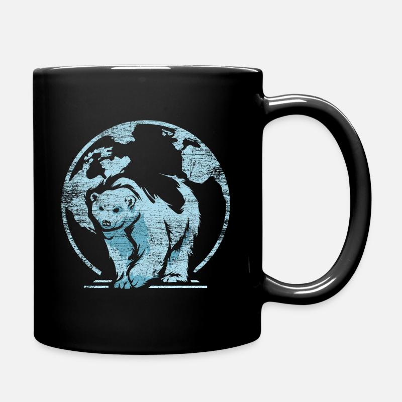 Eisbär Klimawandel Klimaschutz - Tasse einfarbig - Schwarz