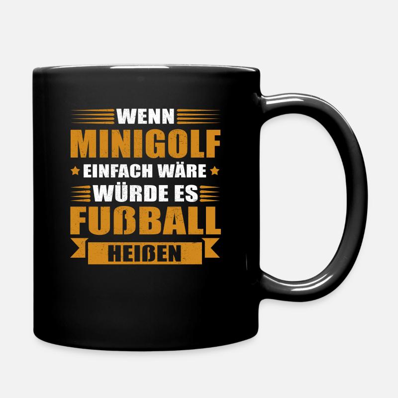 Minigolf Minigolfer Minigolfplatz Golf - Tasse einfarbig - Schwarz