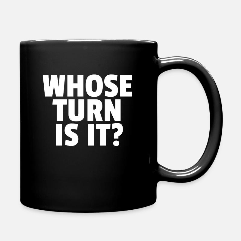 Brettspiel Gesellschaftsspiel Wer ist dran - Tasse einfarbig - Schwarz