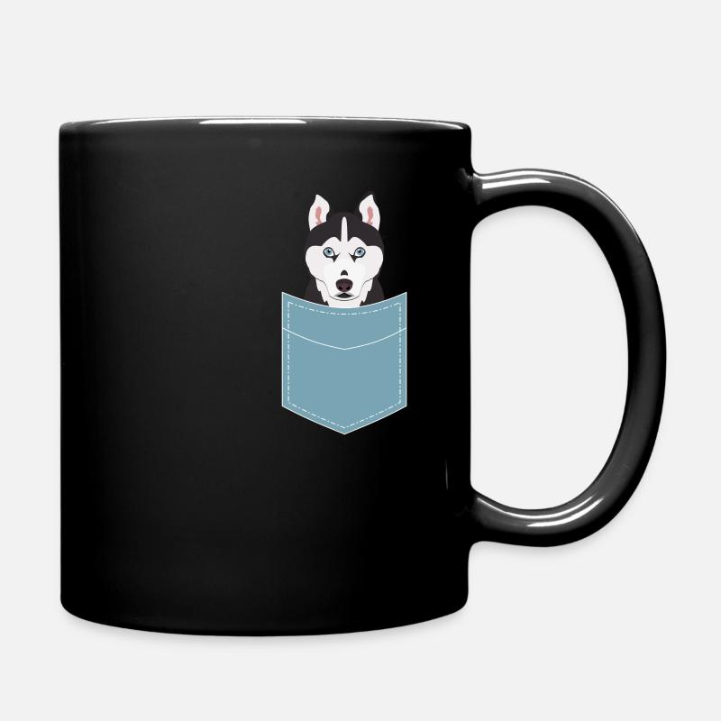 Husky Siberian Husky Hund - Tasse einfarbig - Schwarz