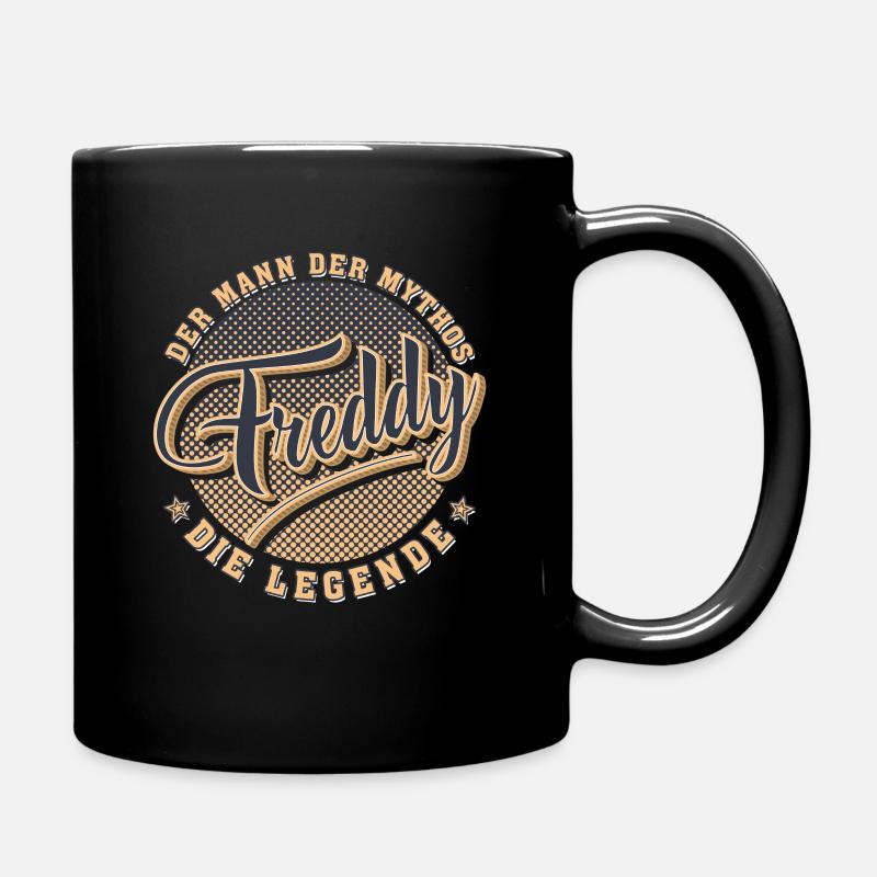 Freddy Geschenk Geschenkidee - Tasse einfarbig - Schwarz