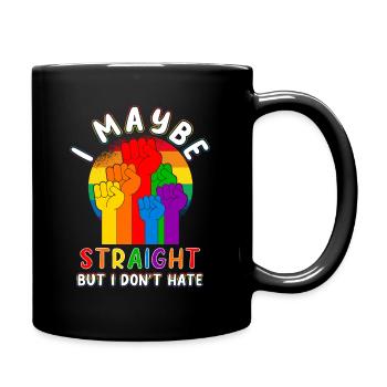 LGBT Rainbow Straight - Tasse einfarbig - Schwarz - Rechts