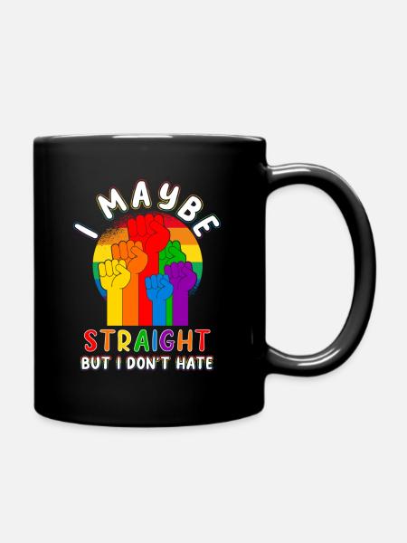 LGBT Rainbow Straight - Tasse einfarbig - Schwarz