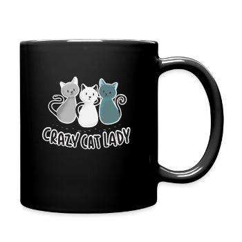 Crazy Cat Lady cat lady Catmom - Full Colour Mug - black - Right