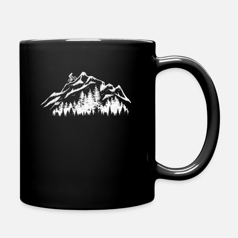 Vélo de montagne VTT cycliste rétro vintage - Mug uni - noir