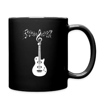 Gitarre Gitarrist Gitarrenspieler Geschenkidee - Tasse einfarbig - Schwarz - Rechts