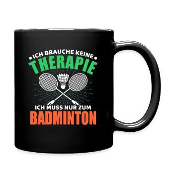 Badminton - Tasse einfarbig - Schwarz - Rechts