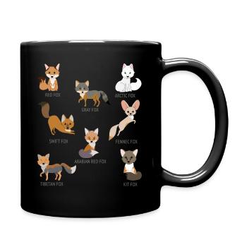 Gray Fox Arctic Fox Kit Fox Indian Indian I - Full Colour Mug - black - Right