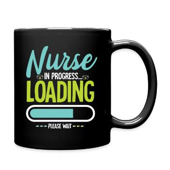 Krankenschwester Krankenhaus Sprüche Nurse - Tasse einfarbig - Schwarz - Rechts