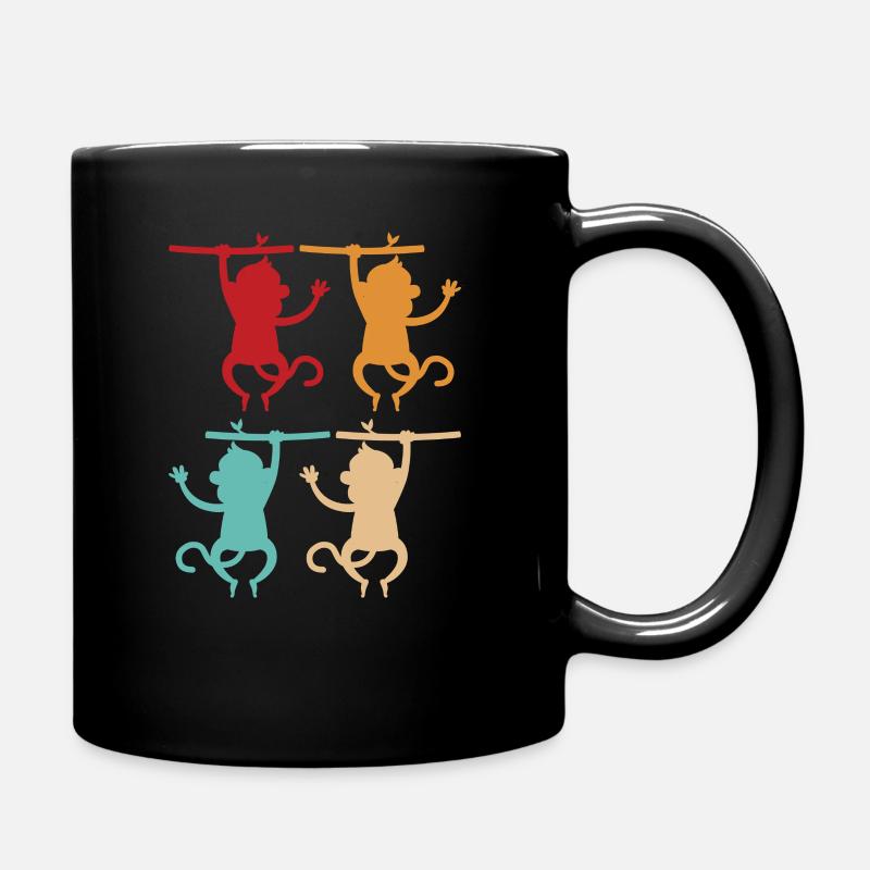 Affe - Tasse einfarbig - Schwarz