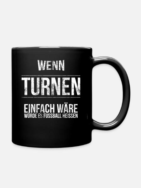 Turnen,Turner,Turnverein,Sport,Kunstturnen,Gerätet - Tasse einfarbig - Schwarz