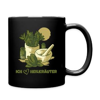 Homöopathie Naturheilkunde Kräuter Liebe - Tasse einfarbig - Schwarz - Rechts