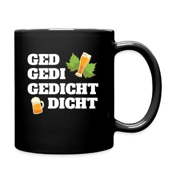 Gedi Bier Trinker Lustiges Geschenk Ged Firmgedi - Tasse einfarbig - Schwarz - Rechts