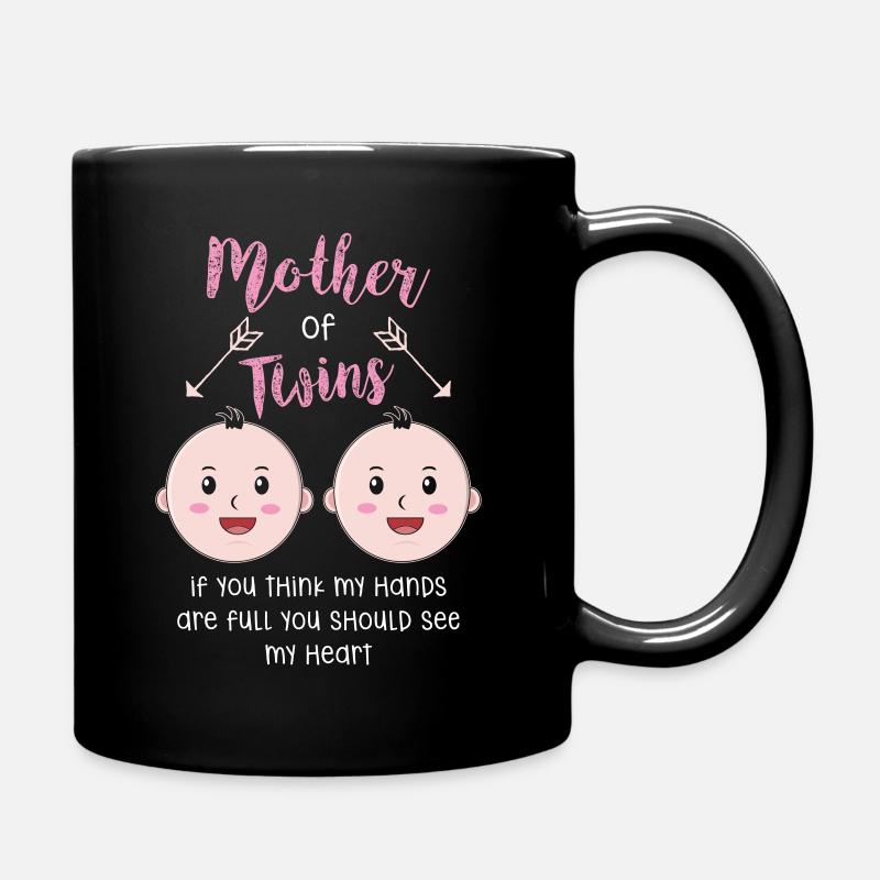 Zwillinge - Tasse einfarbig - Schwarz