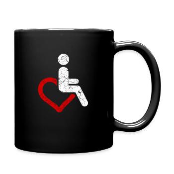 Cadeau handicap handicap humour en fauteuil roulant - Mug uni - noir - Droite