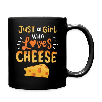 Käse - Tasse einfarbig - Schwarz - Rechts