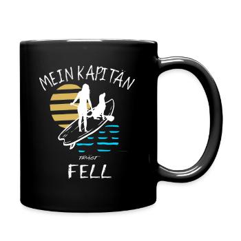 SUP mit Hund - Kapitän Stand up Paddle Geschenk - Tasse einfarbig - Schwarz - Rechts