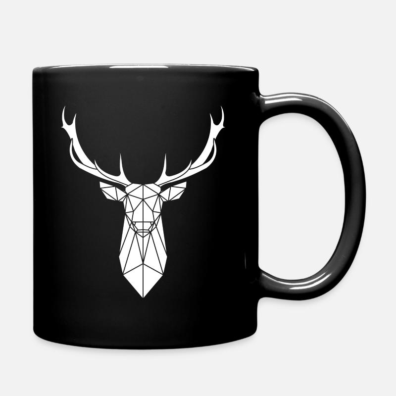Hirsch geometrisch - Tasse einfarbig - Schwarz