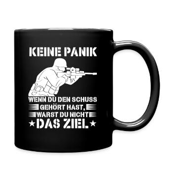 Scharfschütze Sniper Bundeswehr - Tasse einfarbig - Schwarz - Rechts