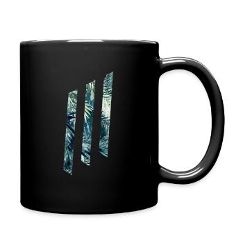 Formes géométriques tropicales - Mug uni - noir - Droite