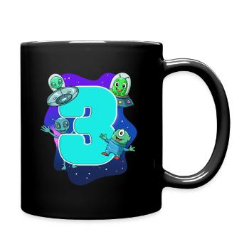 3e anniversaire des enfants - Alien et Ufo - Mug uni - noir - Droite