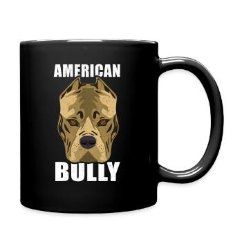 Race de chien Bully américain - Mug uni - noir - Droite
