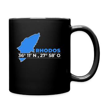 Grèce Rhodes coordonne les voyages de vacances sur l'île - Mug uni - noir - Droite